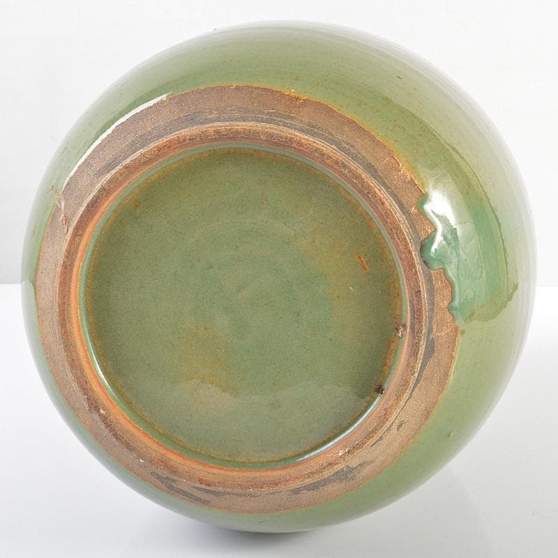 富山県　小杉焼　青磁　徳利　花瓶　壷　V　R6250B