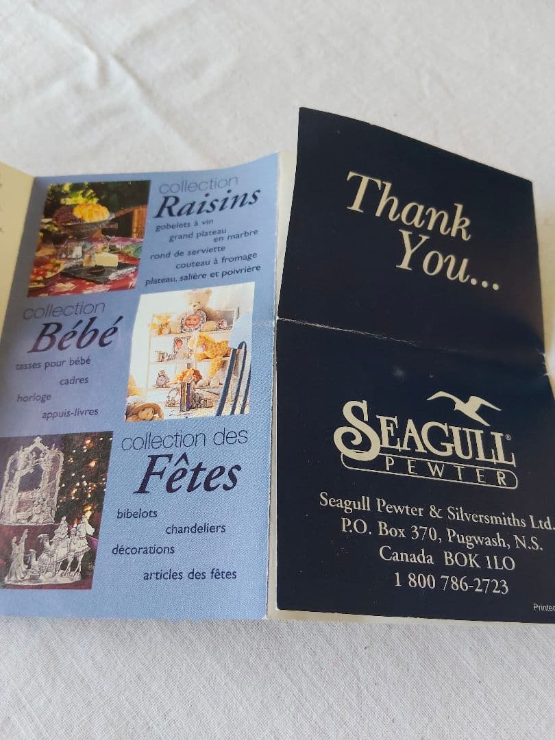 カナダSeagullシーガル社製 ガラスとピューターのキャンドルホルダー