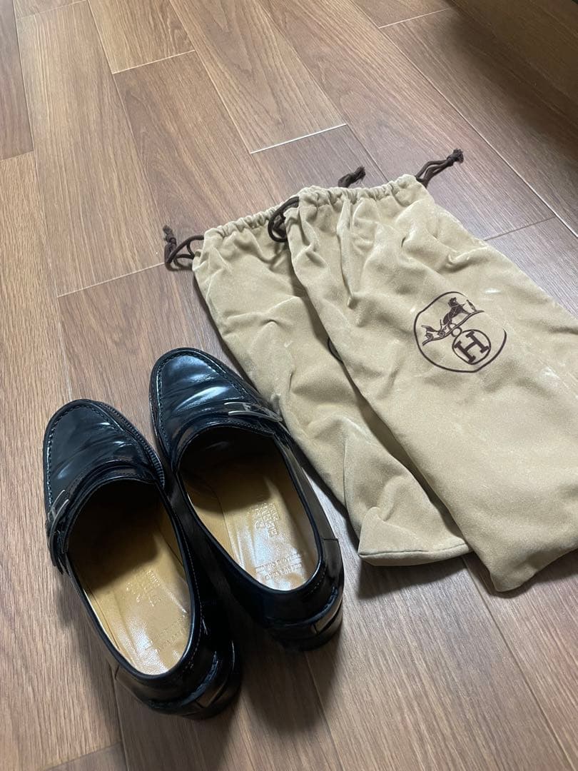 エルメス　ローファー　革靴　ヴィンテージ
