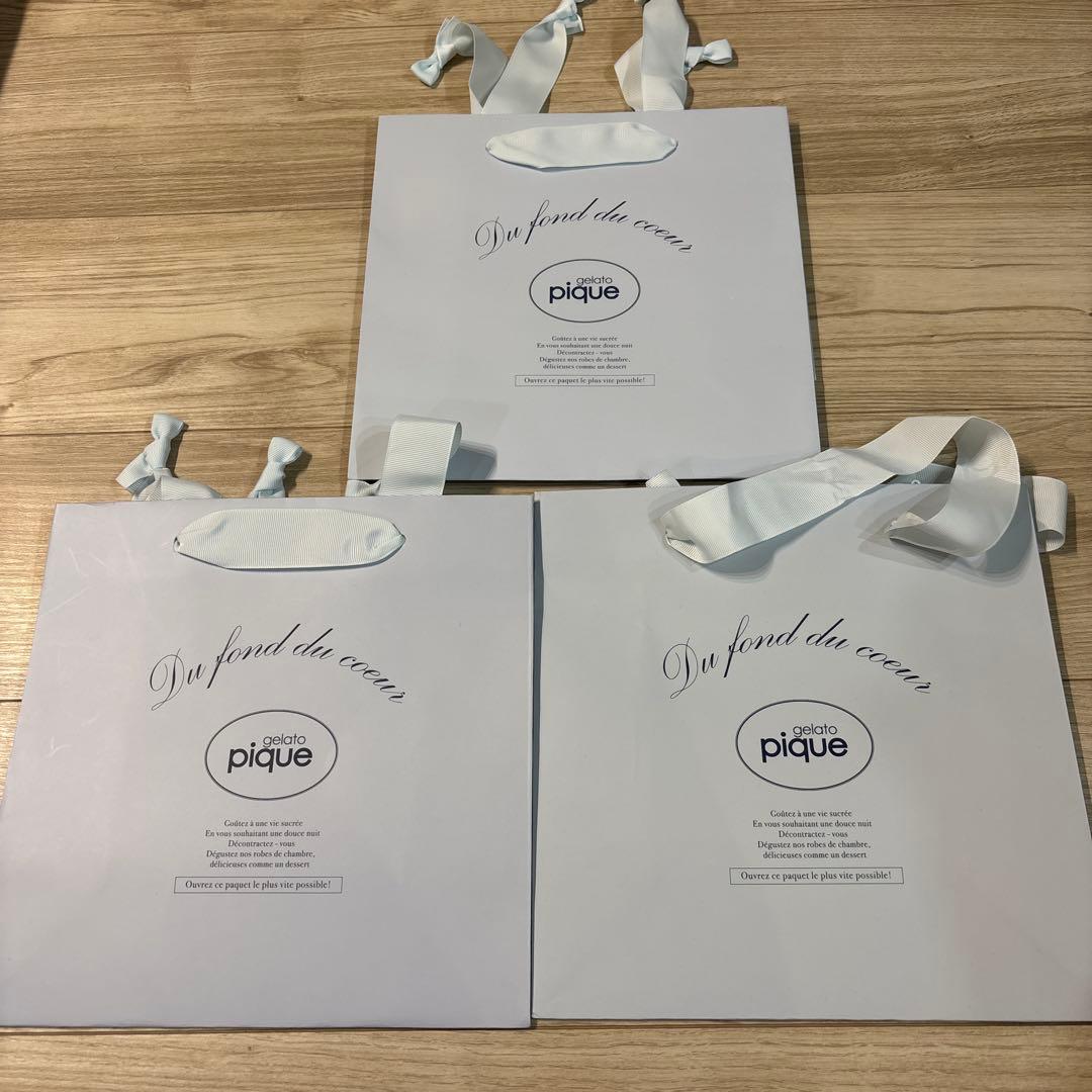 pique ショップ袋 3枚セット