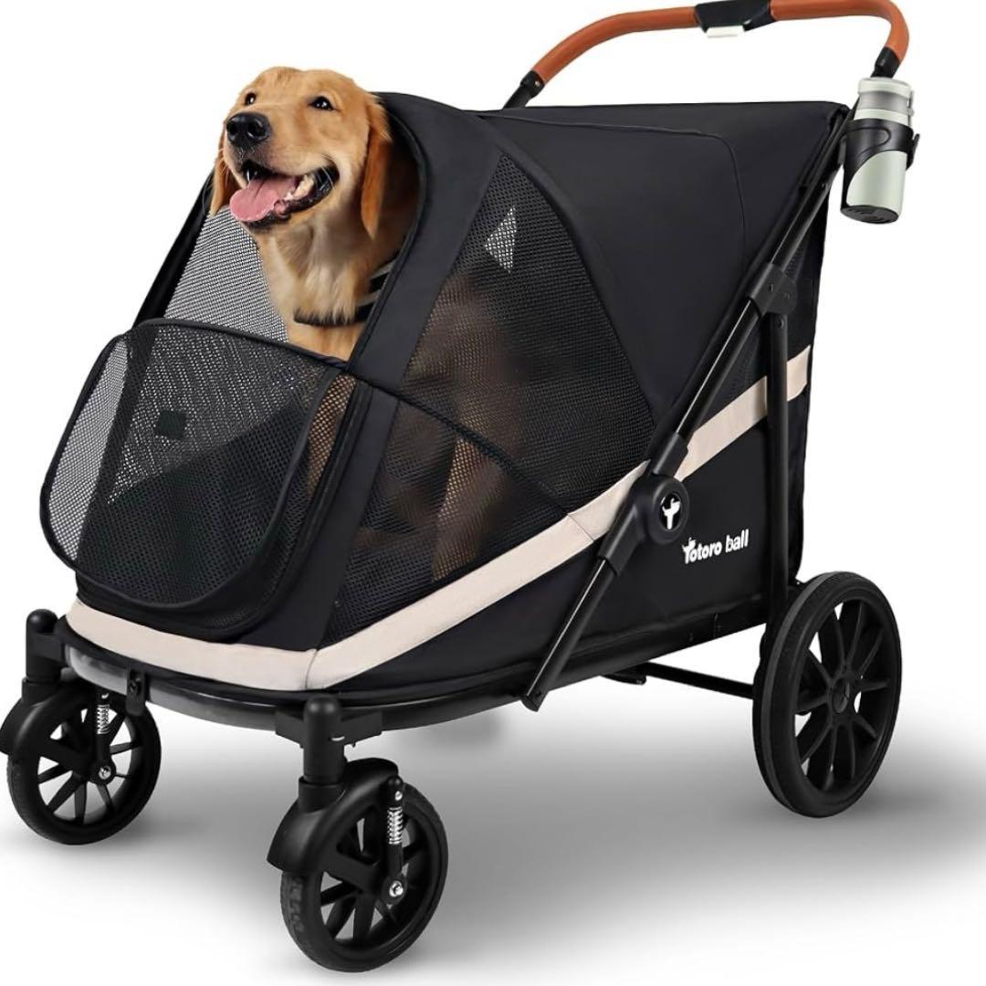 Totoro ball 大型犬カート ペットカート ワンタッチ折りたたみ式