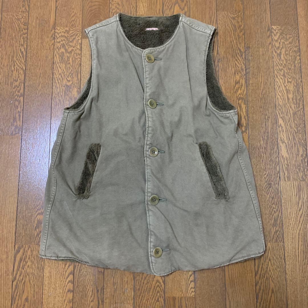 KAPITAL ベスト ボアベスト ミリタリーベスト　カーキ　サイズ2(M)