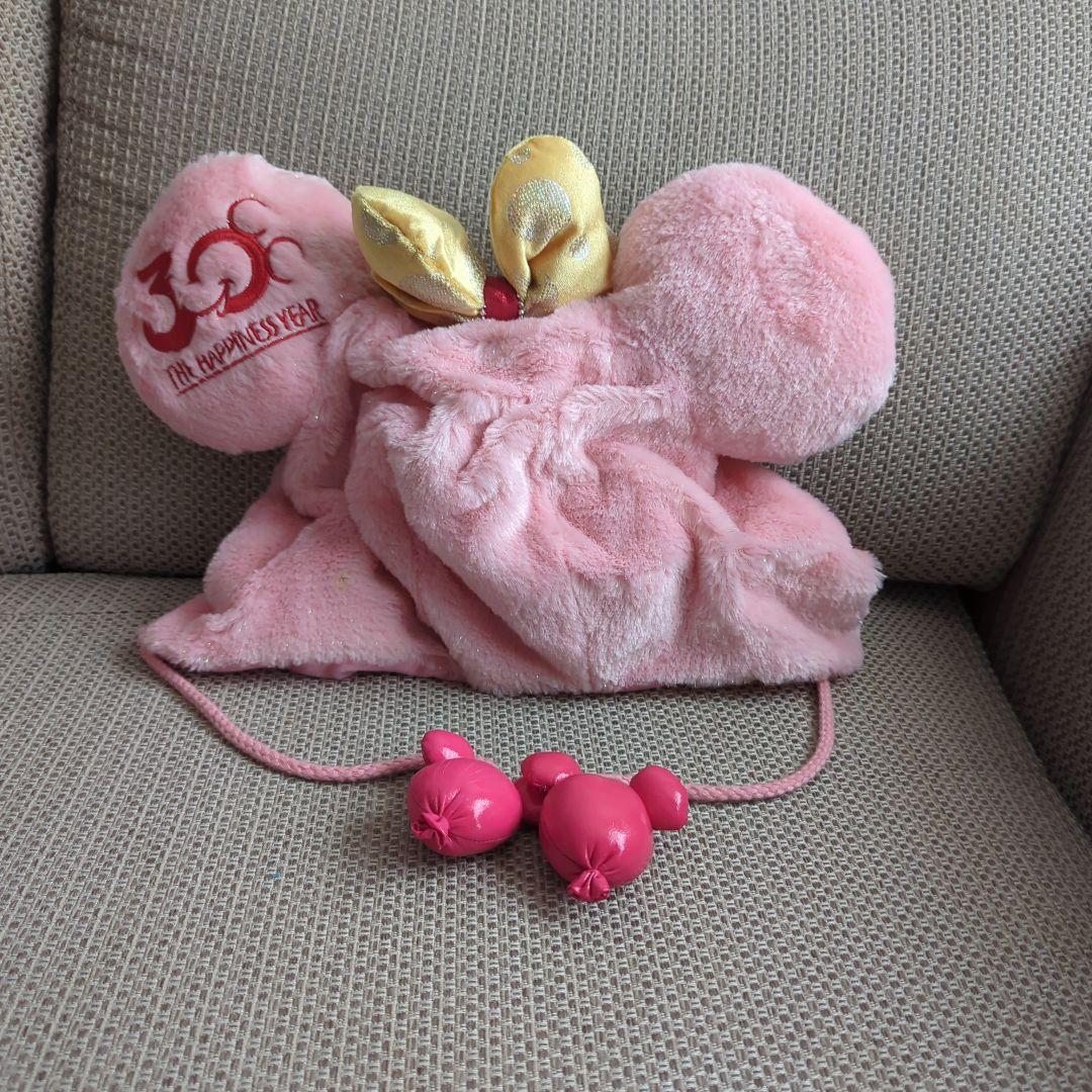 30周年記念商品！ミニーマウスピンクもふもふ帽子 30周年