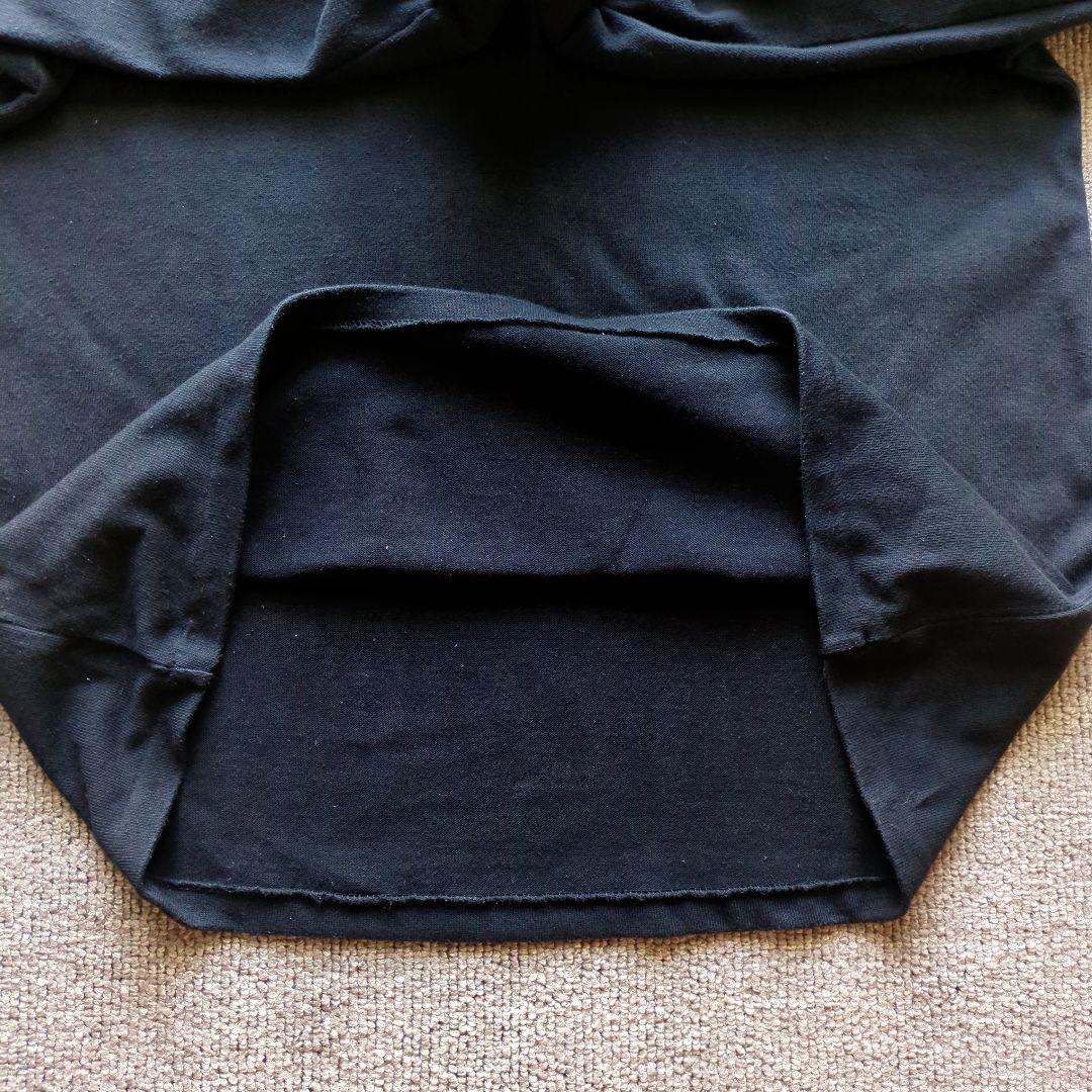 90sカンタベリー長袖ラガーシャツ刺繍オールブラックスニュージーランド製黒L