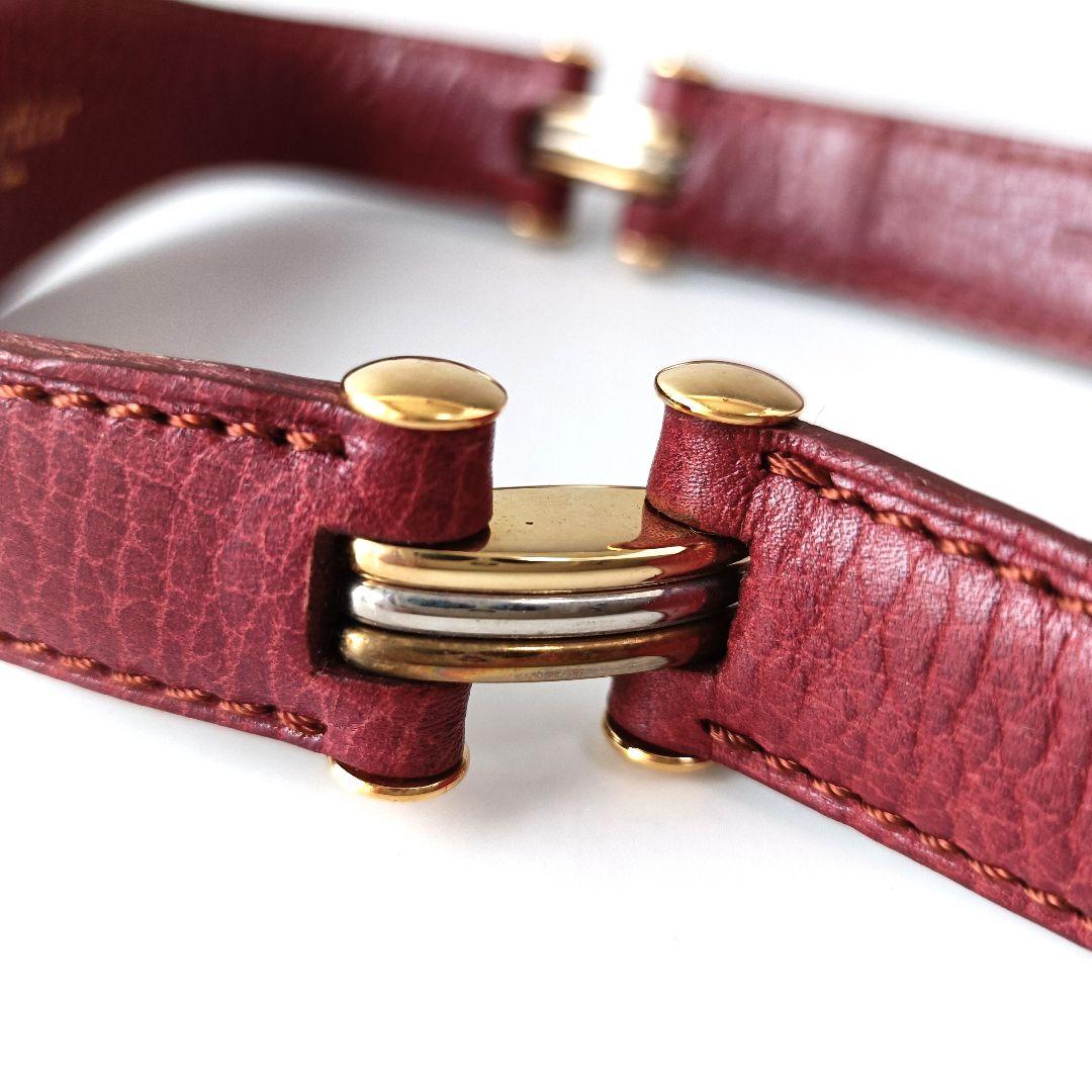 ✨美品✨ Cartier カルティエ マストライン ベルト ボルドー トリニティ