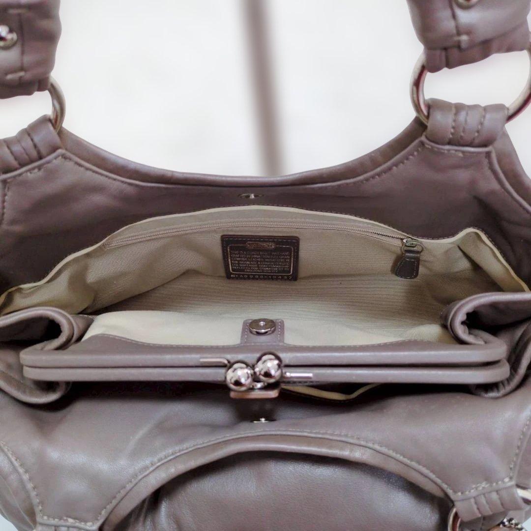 coach コーチ　ハンド　ワンショルダー　がま口　レザー　y2k