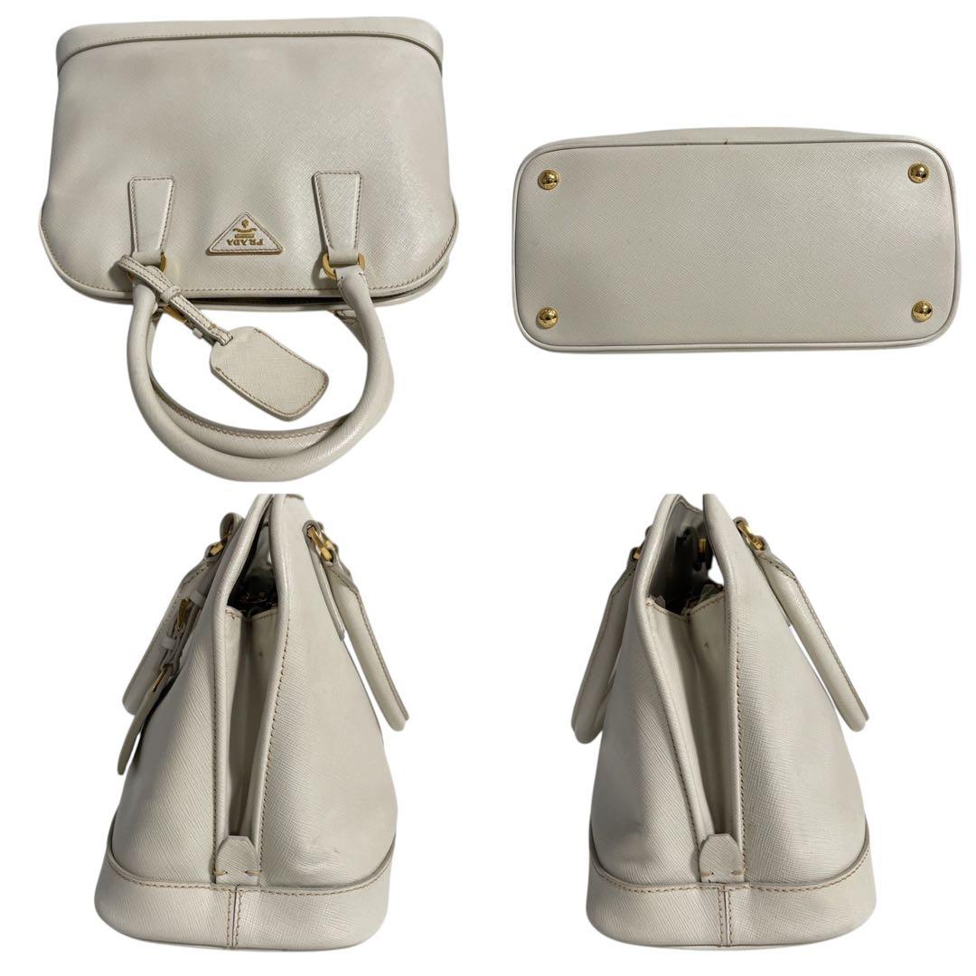 【極美品】プラダ　サフィアーノ　三角ロゴ　ハンドバッグ　2way　5341