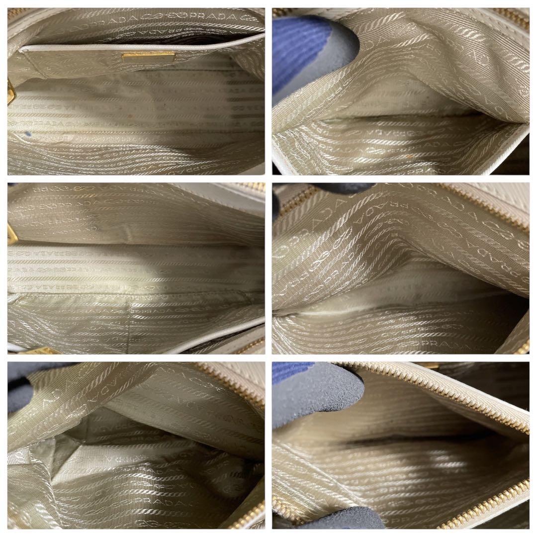 【極美品】プラダ　サフィアーノ　三角ロゴ　ハンドバッグ　2way　5341