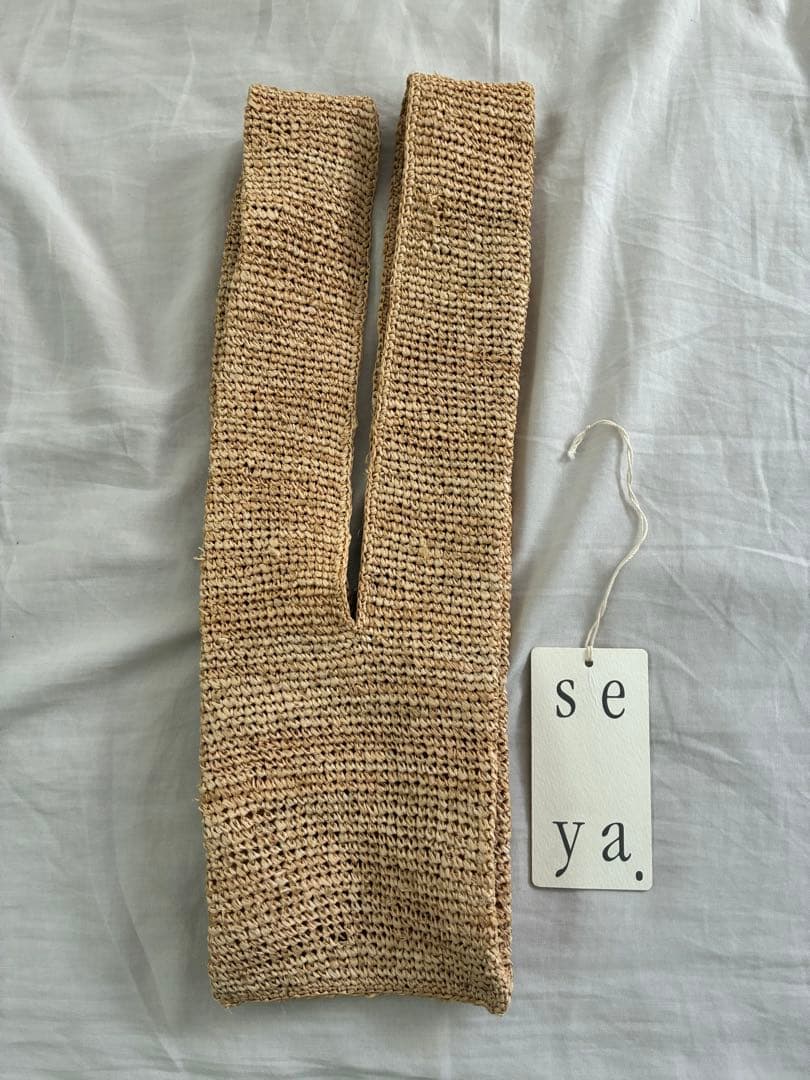 seya ラフィアミニバッグ