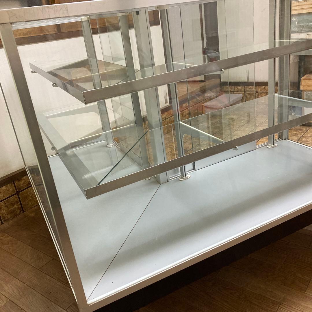 カウンターショーケース ガラスケース Ｌ字型良品 106×106×92×45cm