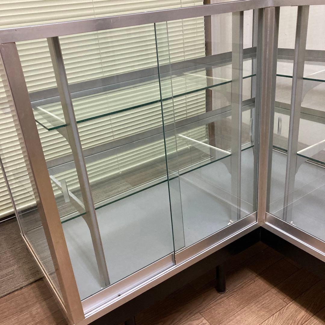 カウンターショーケース ガラスケース Ｌ字型良品 106×106×92×45cm