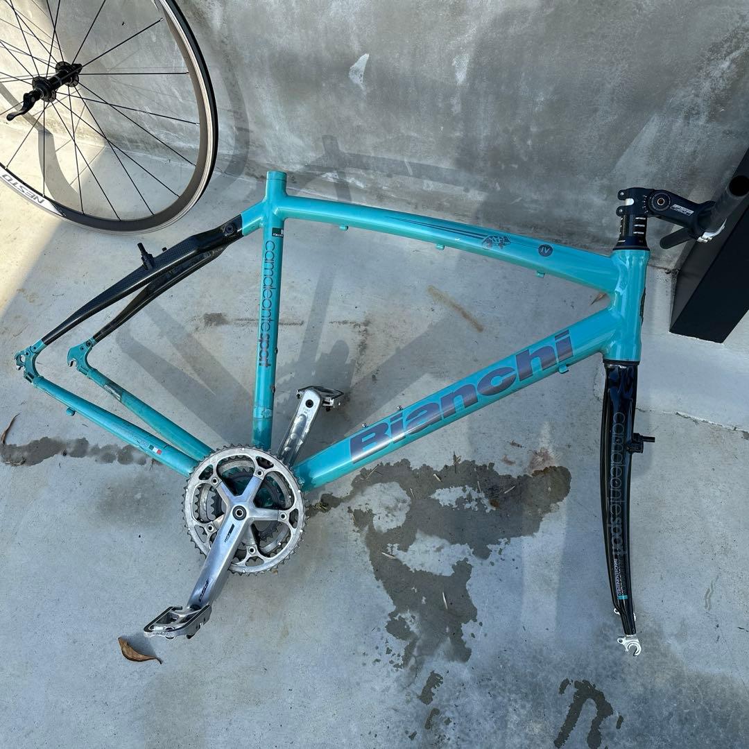 Bianchi 水色 ロードバイクフレーム + Tiagraホイール