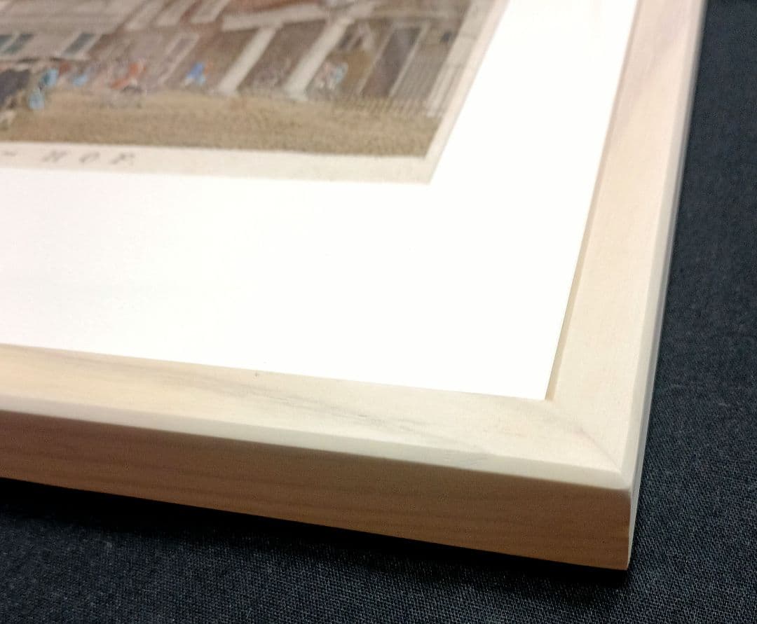 額装品　18世紀　J.WAGENAAR 「提督府または侯爵の庭/館」美品　景観図