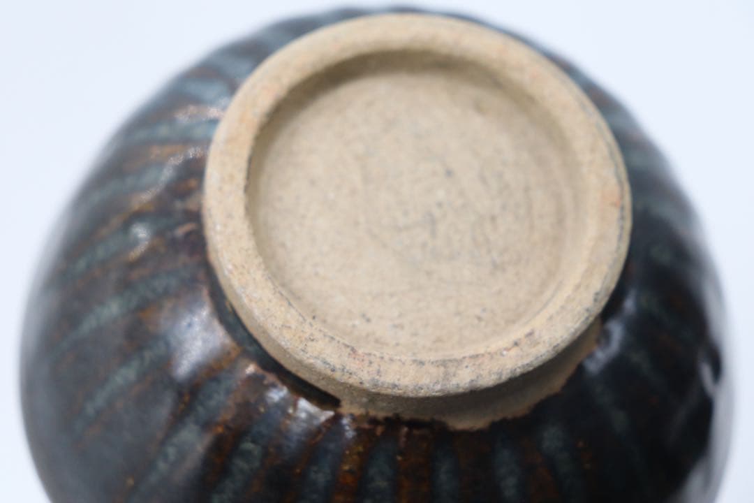 時代　黒釉茶碗　送料込み0325