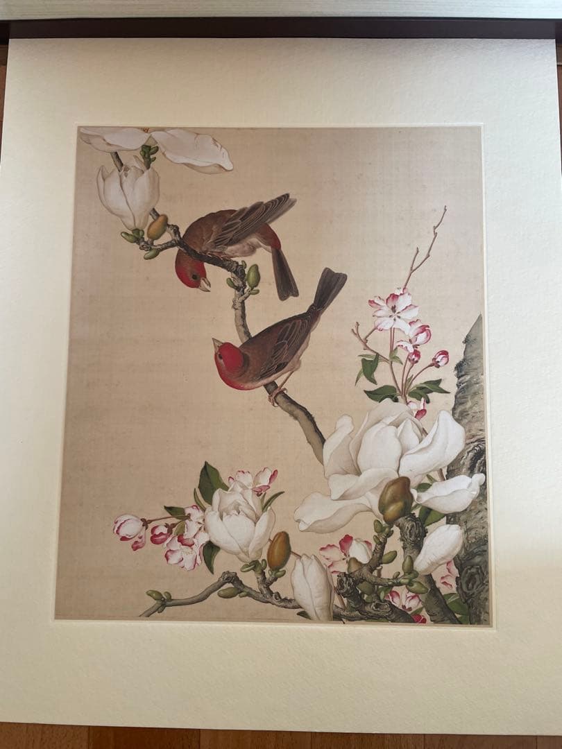 稀少中国清郎世宁长春图 名家绢絵 日本株式会社 二玄社印刷品16枚古董品