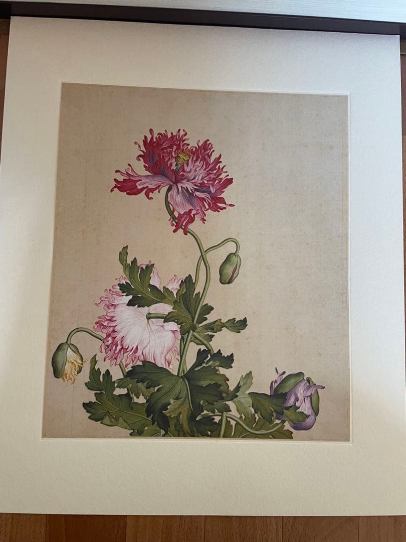 稀少中国清郎世宁长春图 名家绢絵 日本株式会社 二玄社印刷品16枚古董品