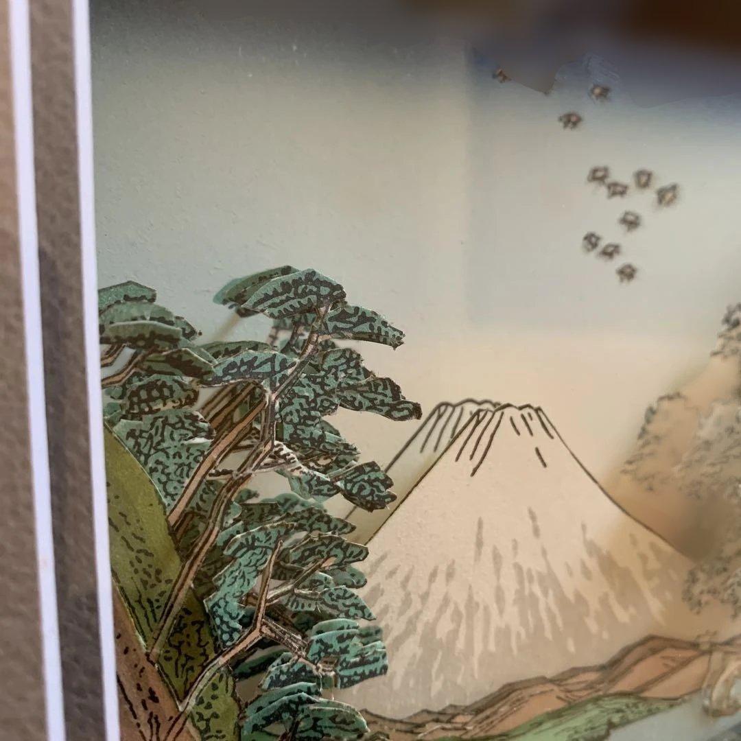 美品　徳力富吉郎　富士三十六景　シャドーボックス　アート　ギャラリー