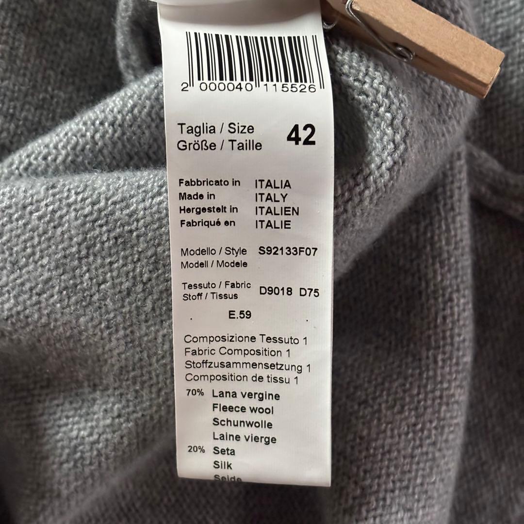 【美品】PESERICO ペセリコ　カシミヤ　シルク　タートルニットワンピース