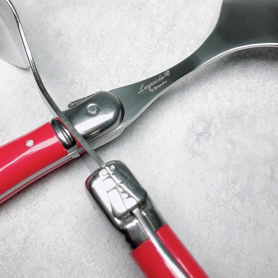 【数量限定】LAGUIOLE ラギオール カトラリー 34本セット レッド 赤