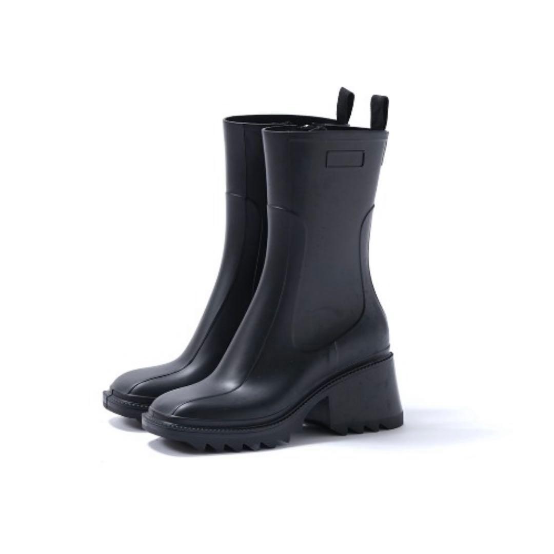 エマ フランシス Emma Francis レインブーツ ブラック ラバー　37