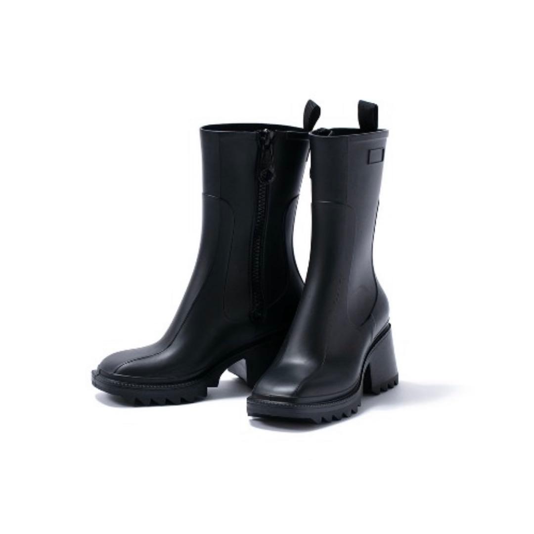 エマ フランシス Emma Francis レインブーツ ブラック ラバー　37