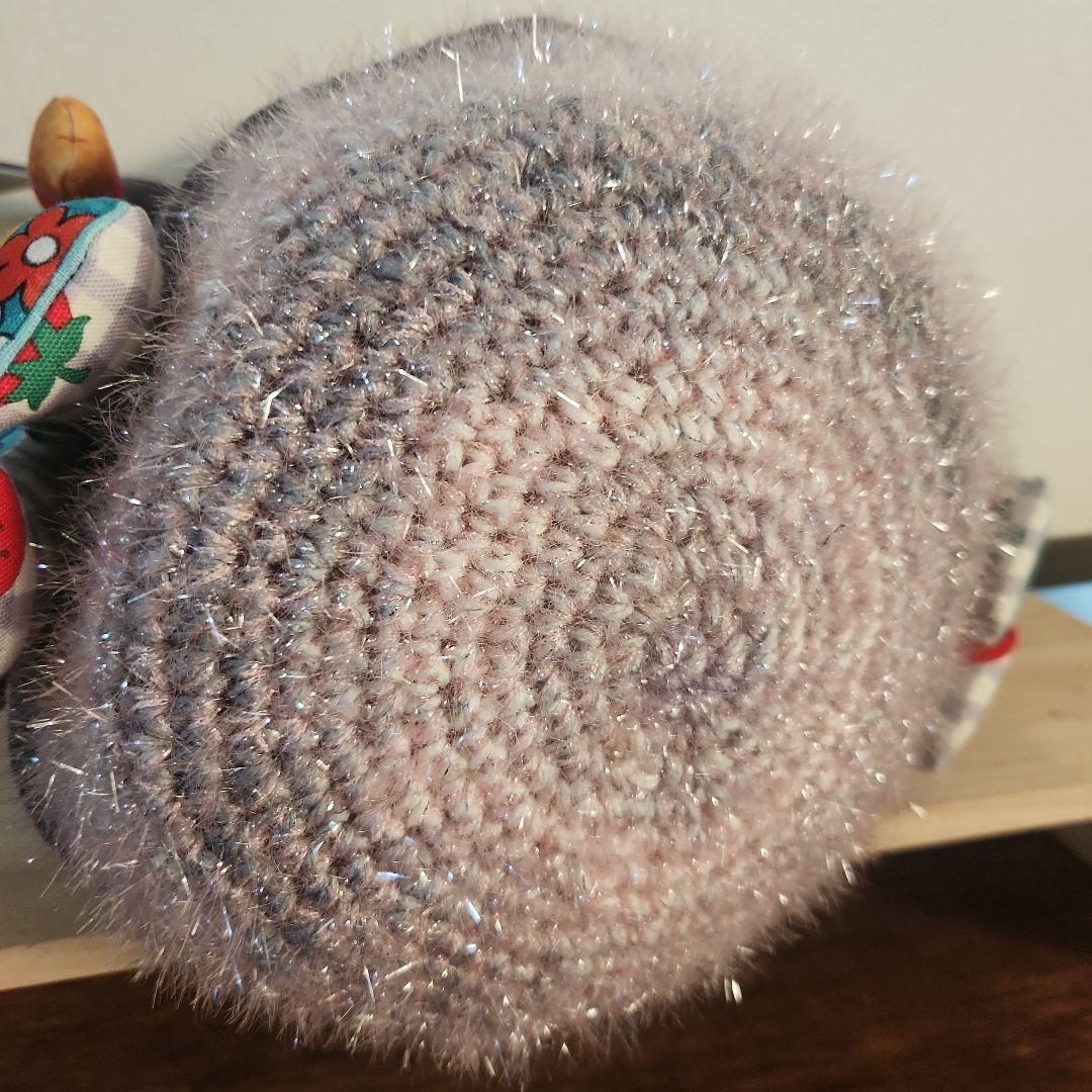 れ*ゃ様 コヤンイサムチョン　アンコちゃんヌビと毛糸のカゴバック ハンドメイド