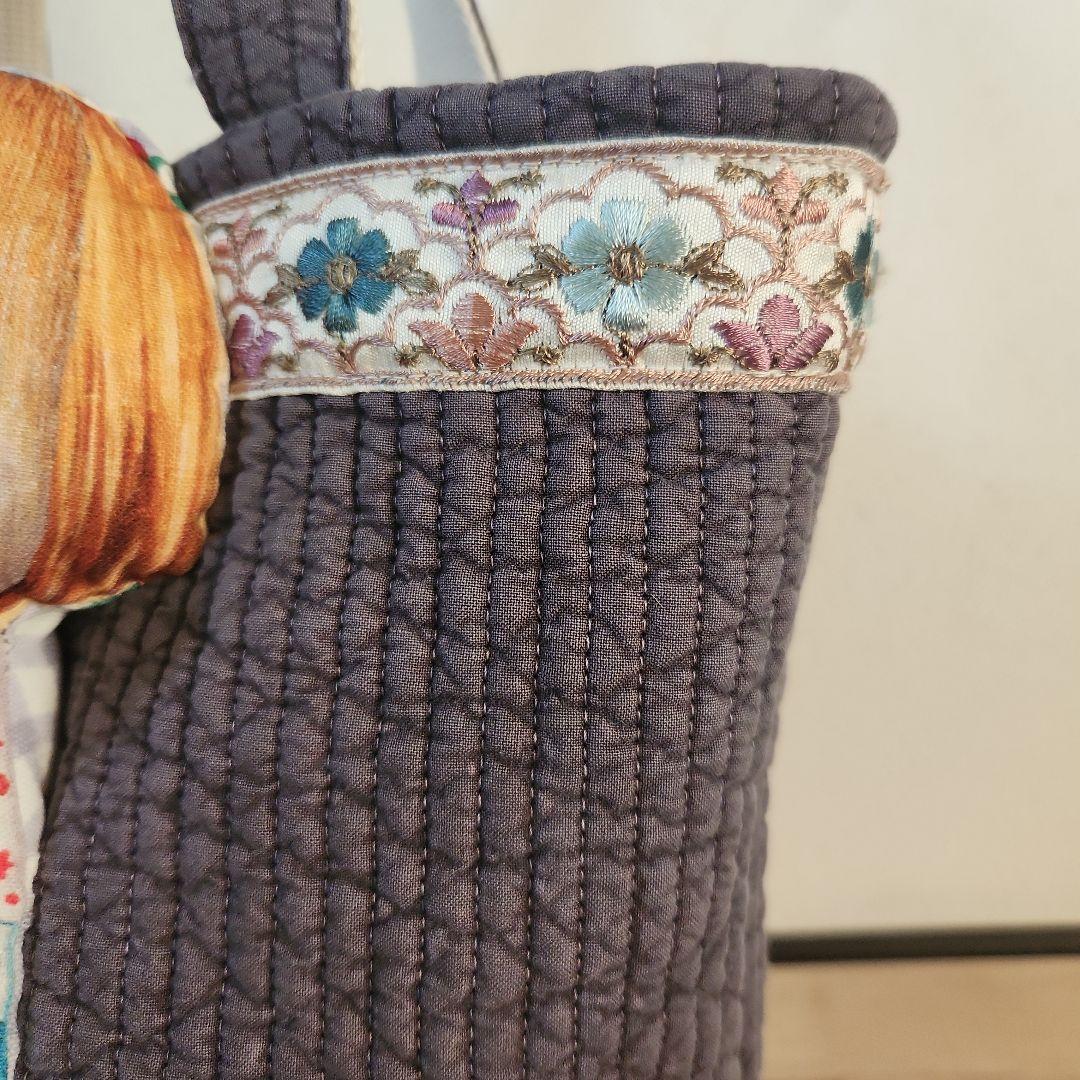 れ*ゃ様 コヤンイサムチョン　アンコちゃんヌビと毛糸のカゴバック ハンドメイド