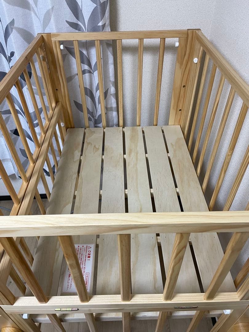 yamatoyaトール Wオープン ミニベビーベッドナチュラル