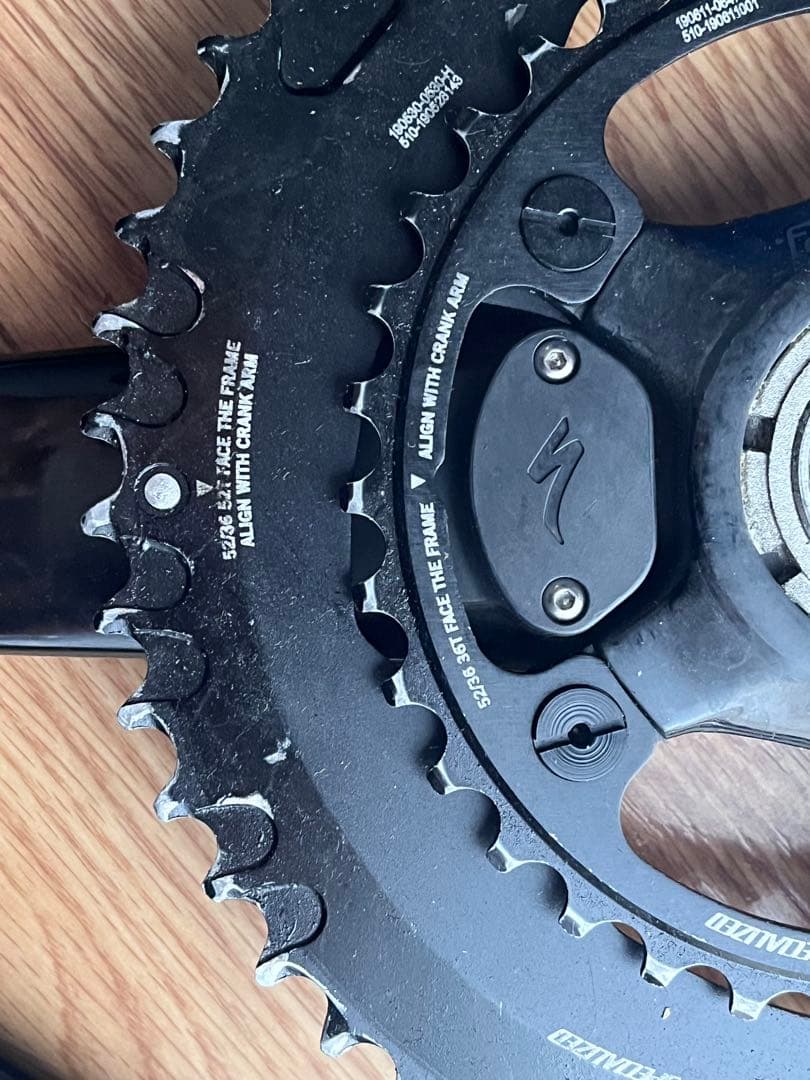 スペシャライズド パワーメーター付きクランクセット 170mm 52/36t