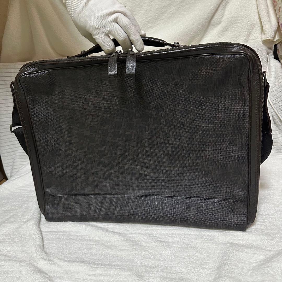 【美品】dunhill（ダンヒル） ブリーフケース 大容量 A4収納可 バッグ