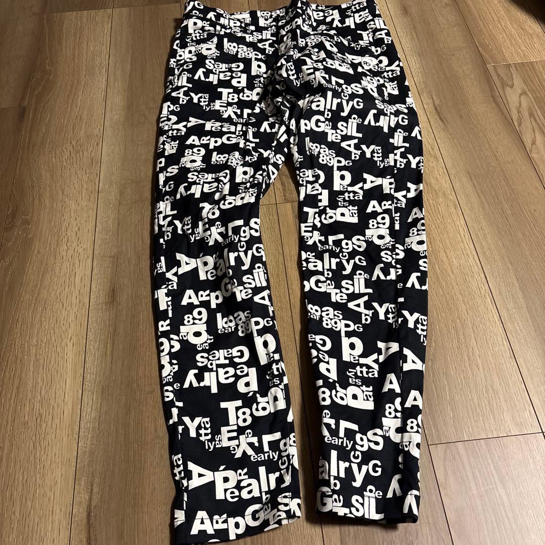 【美品】PEARLY GATES アルファベットプリントパンツ