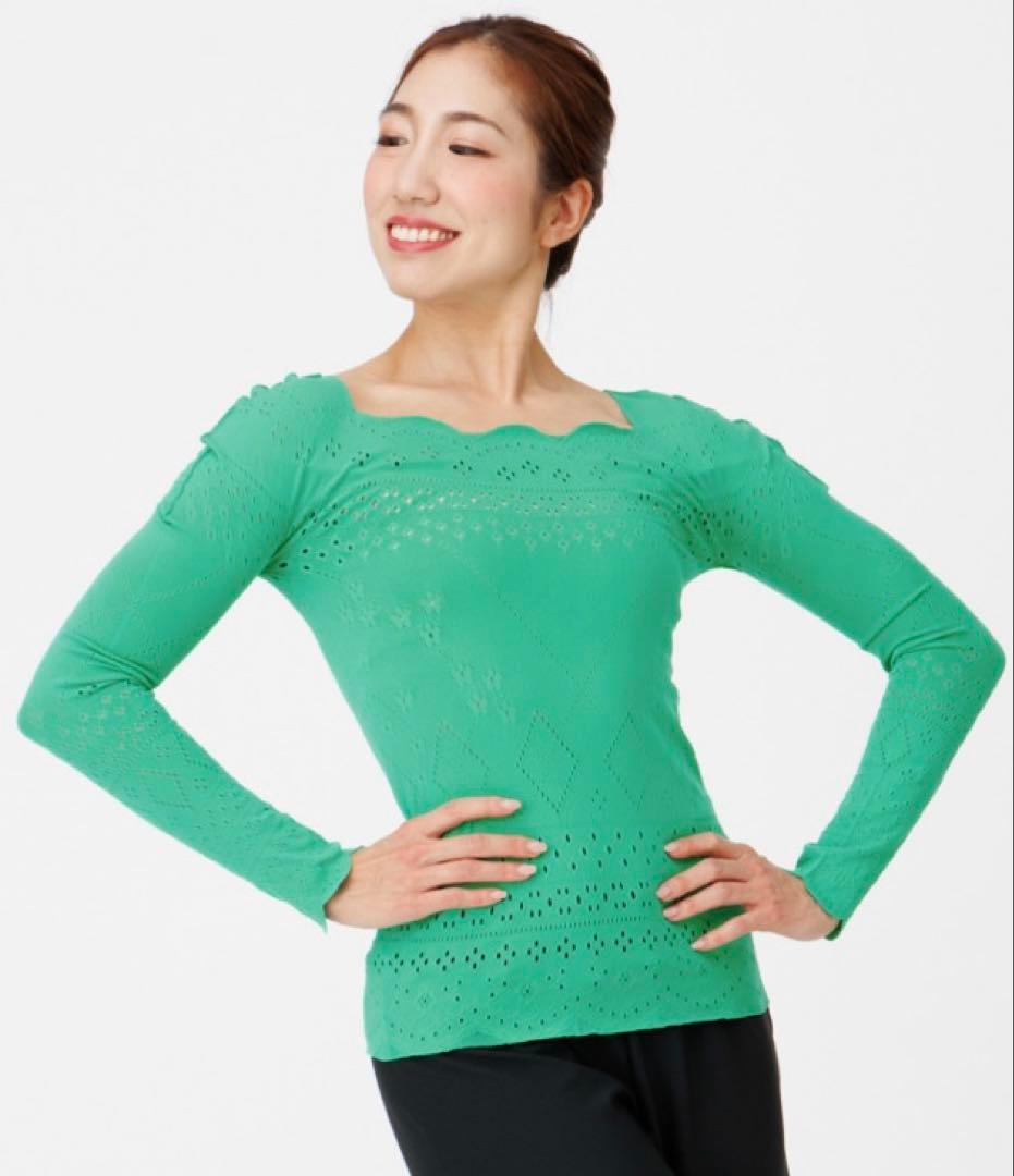 チャコット　ノーソーイングニット　グリーン