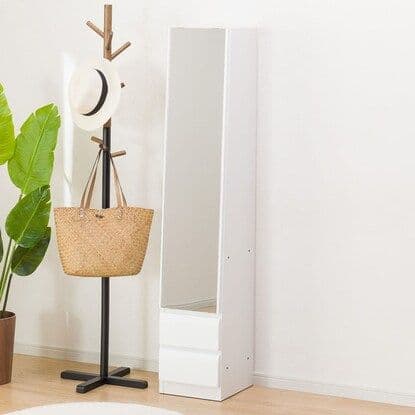 【2月まで！】ニトリ 姿見ミラー 収納 一体型 コルト30WH ホワイト