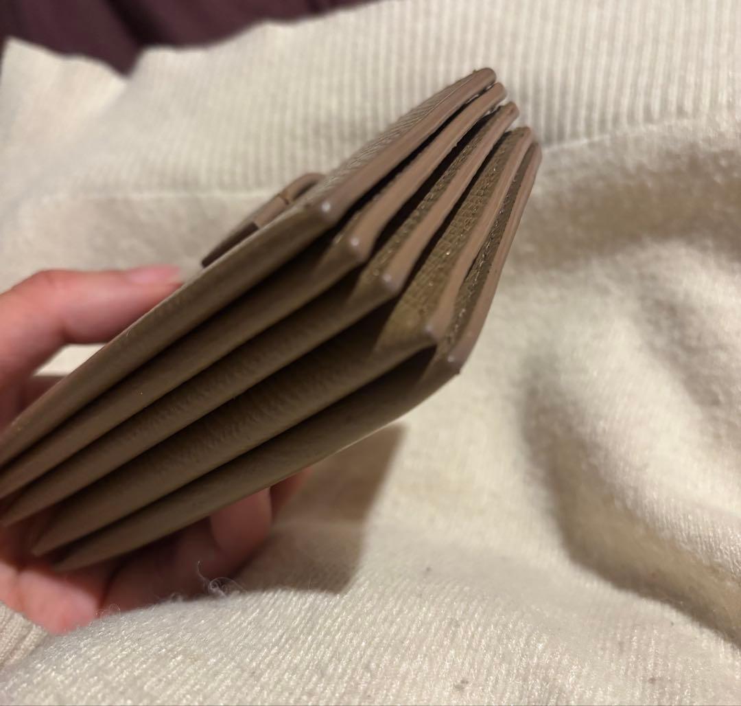 CELINE ベージュ レザー 名刺入れ