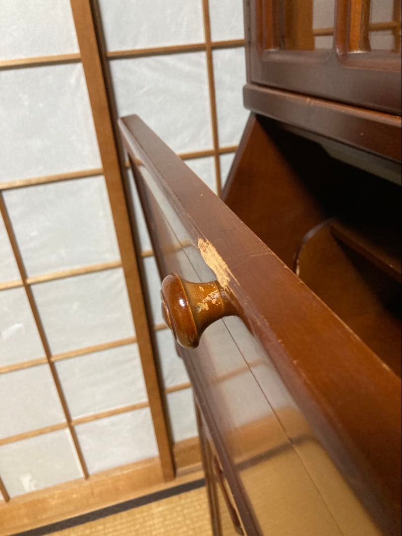 書棚　ライティングビューロー　本棚　机　レトロ　アンティーク