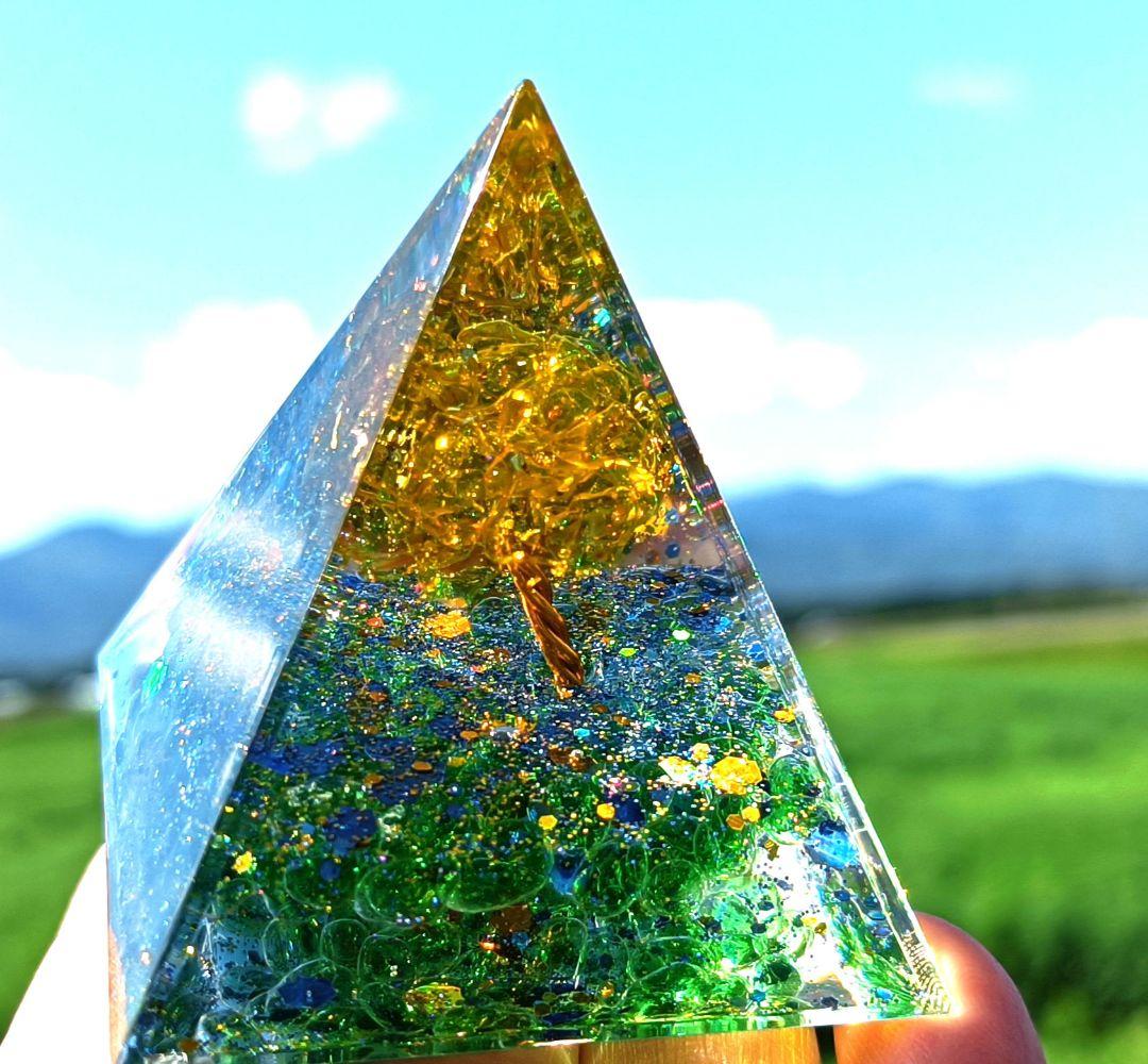 y♡Crystal　開運絵画　❀龍術レイキ生命樹オルゴナイト❀