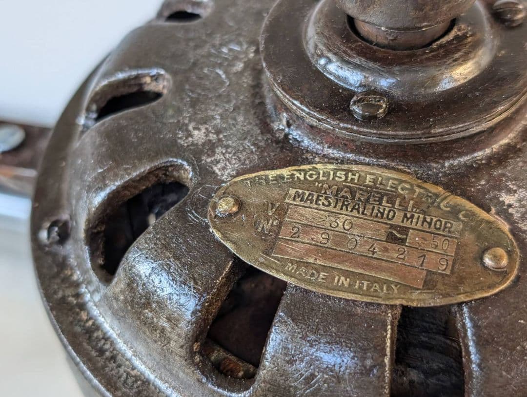 【稀少・アンティーク】マレッリ／シーリングファン／イタリア製／230V