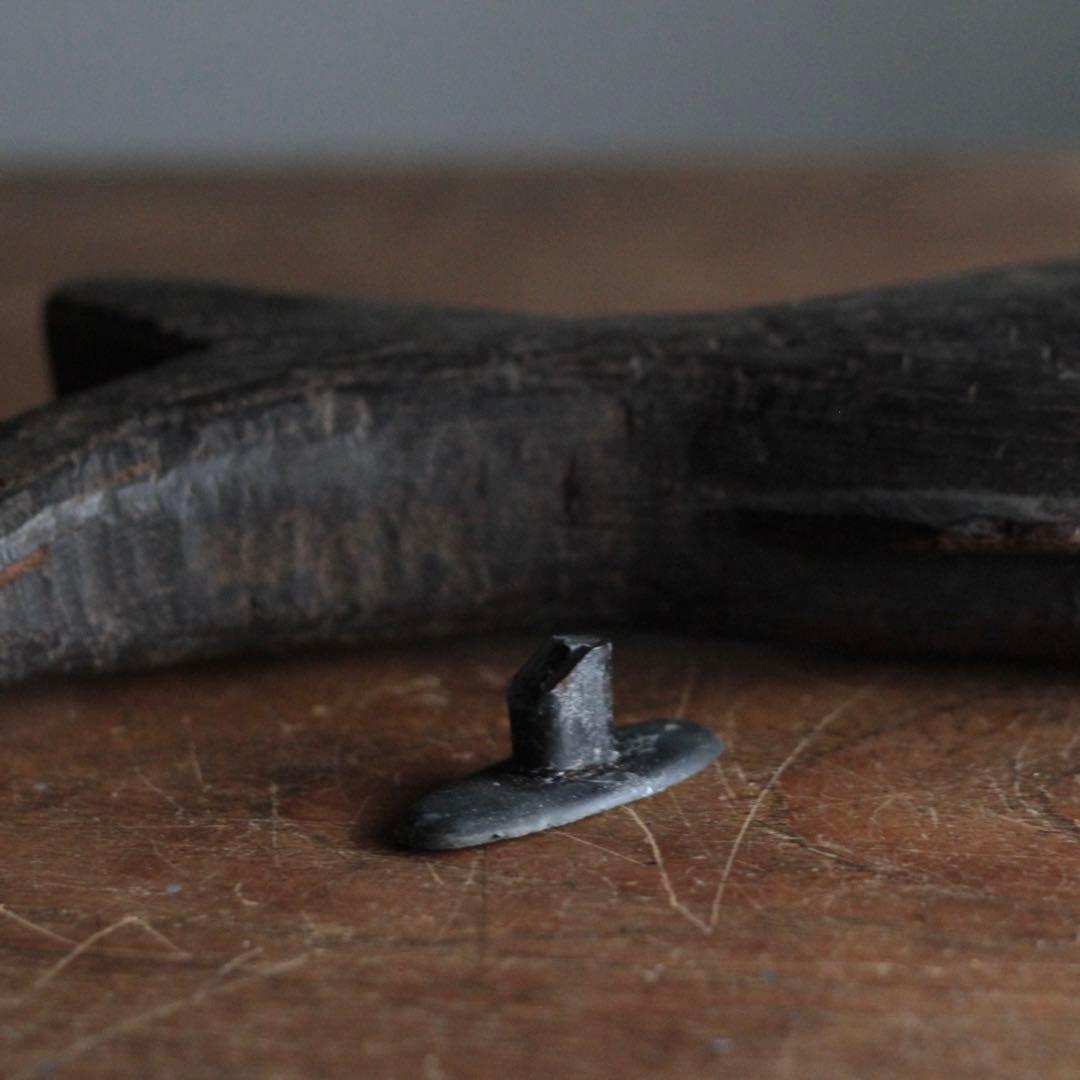 魚の 自在鉤 横木 古道具 アンティーク 日本の古道具 古道具 アンティーク