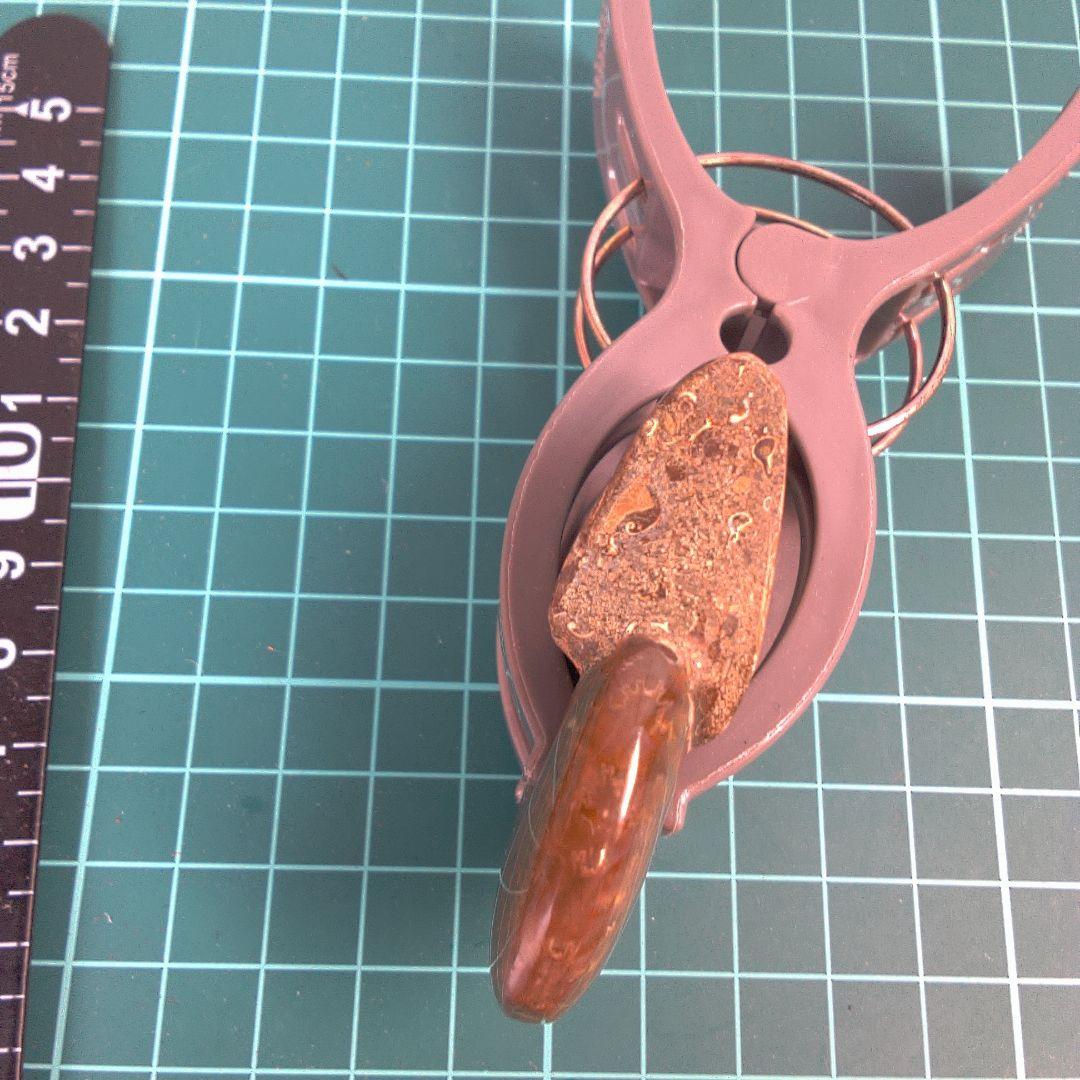 小物１ アンモナイト化石 赤褐色