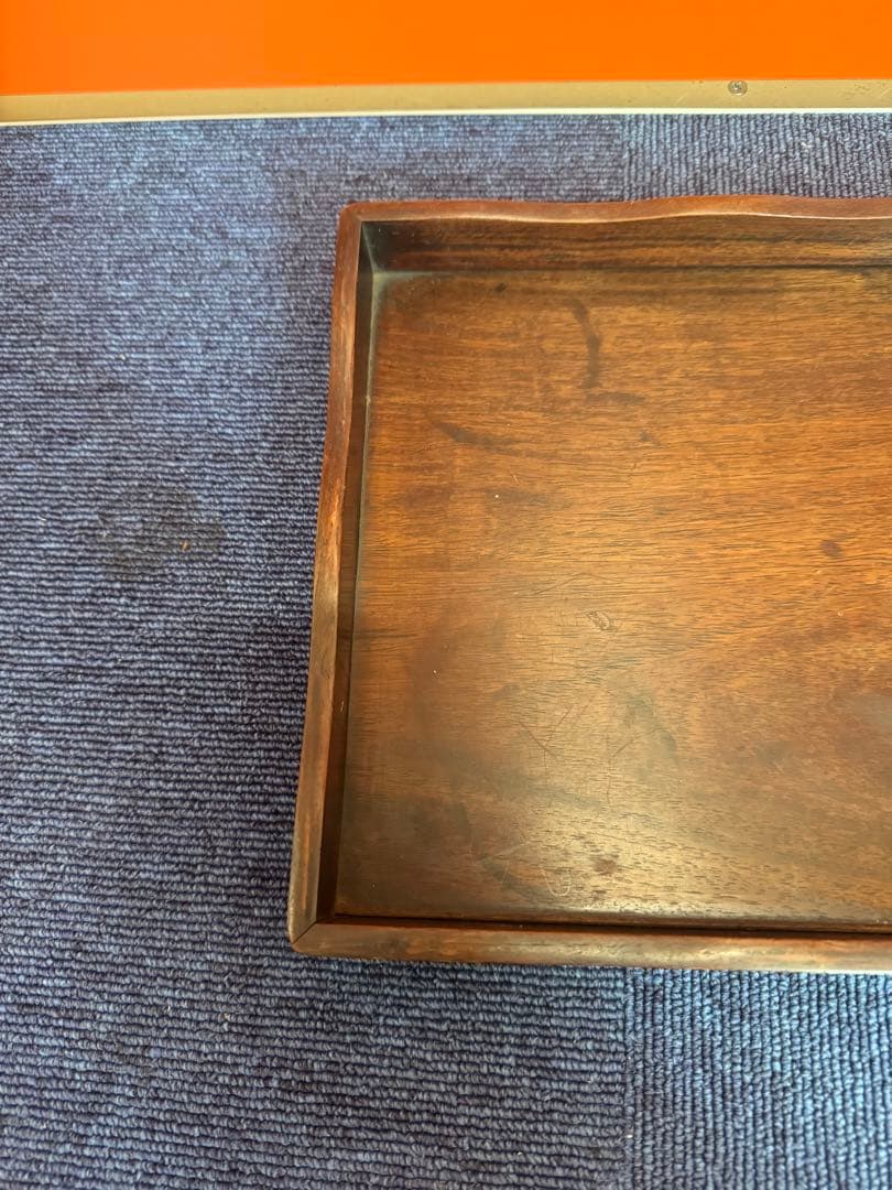 1961 唐木 煎茶盆 煎茶道具 古美術 古道具 アンティーク 木地盆　時代物