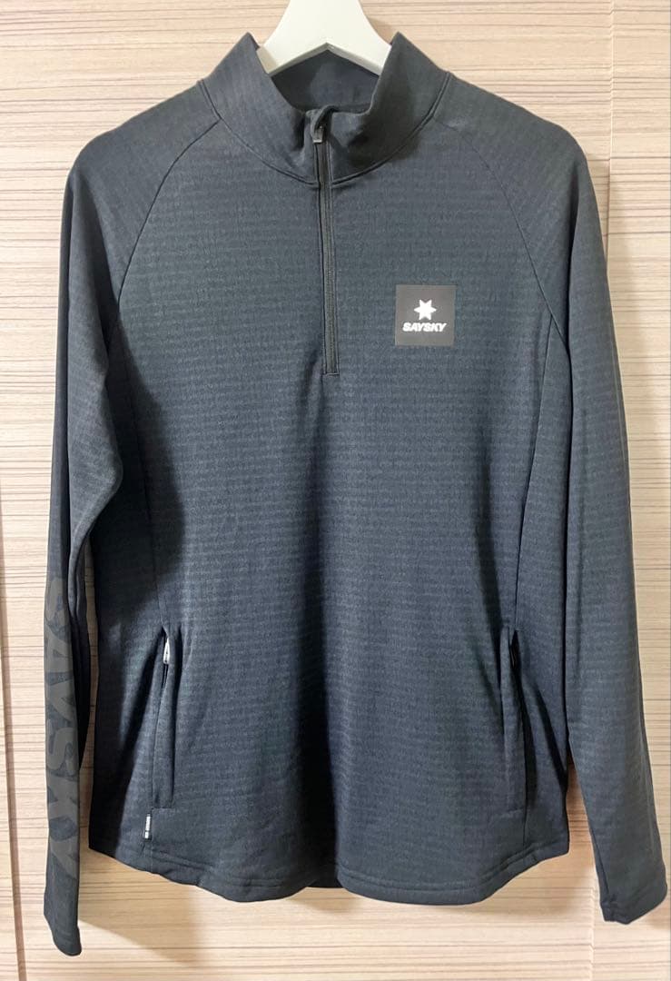 SAYSKY ハーフジップ ランニングジャケット　サイズS ブラック