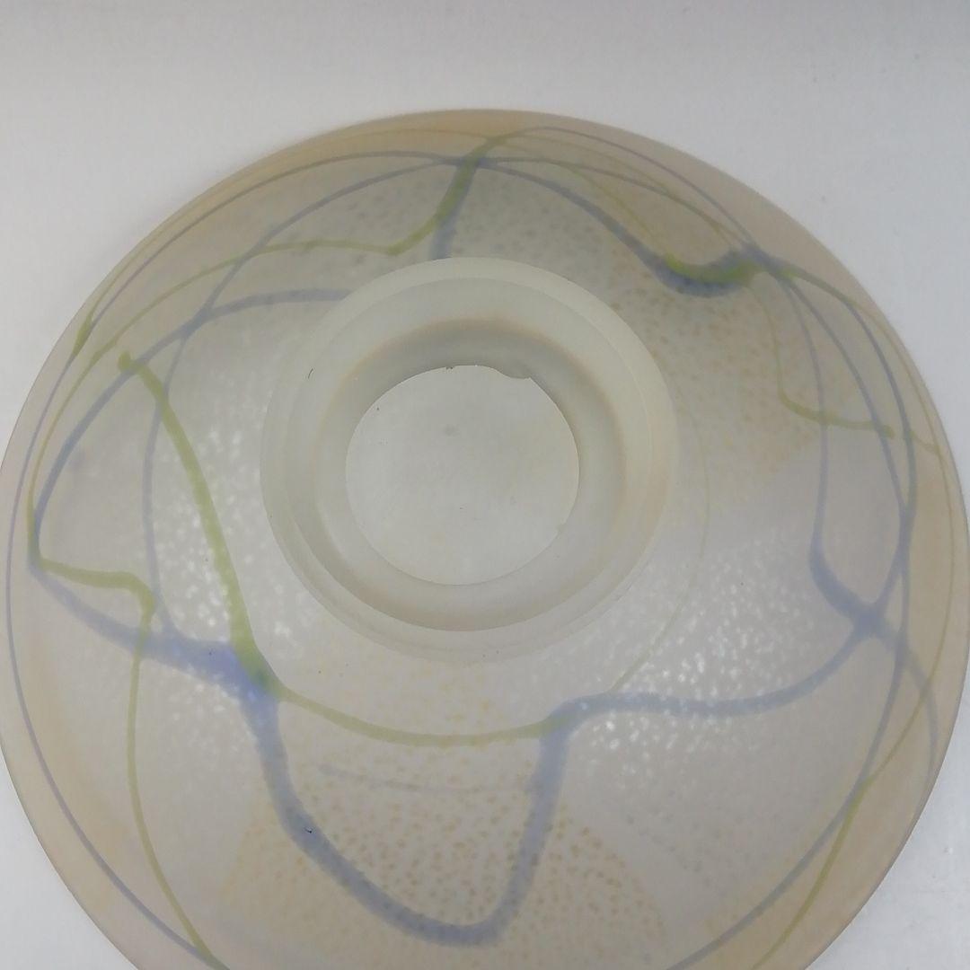 Ｔ５５６　茶碗　『ガラス茶碗』『上野良樹 作』　共箱　抹茶碗　茶道具