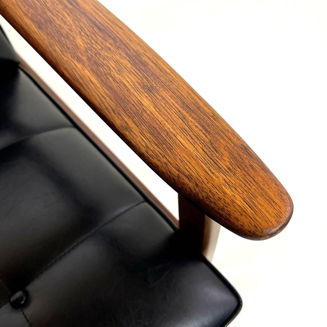 カリモク・Kチェア・1シーター・一人がけ・スタンダードブラック・破れなし