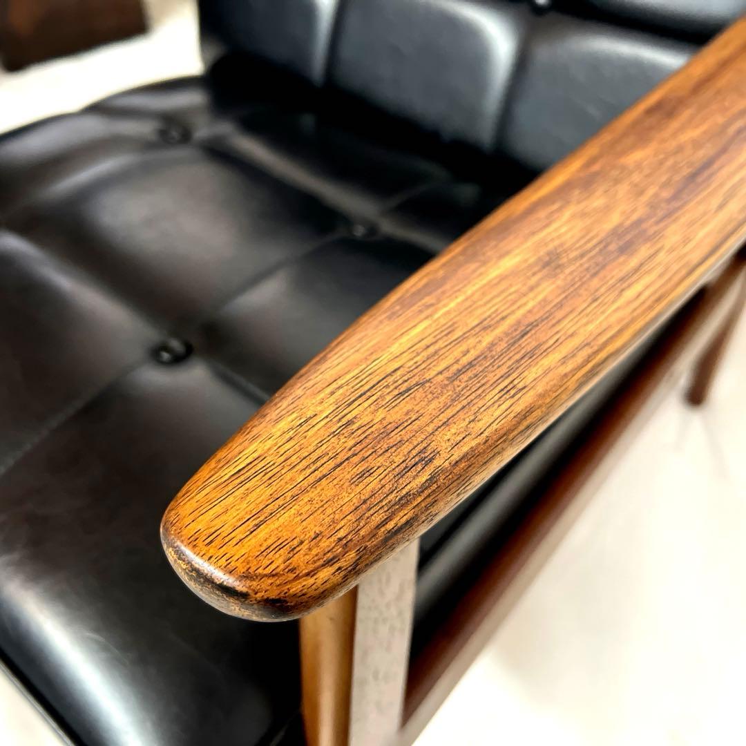 カリモク・Kチェア・1シーター・一人がけ・スタンダードブラック・破れなし