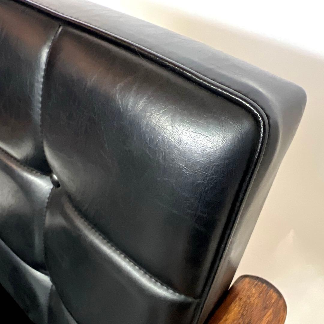 カリモク・Kチェア・1シーター・一人がけ・スタンダードブラック・破れなし