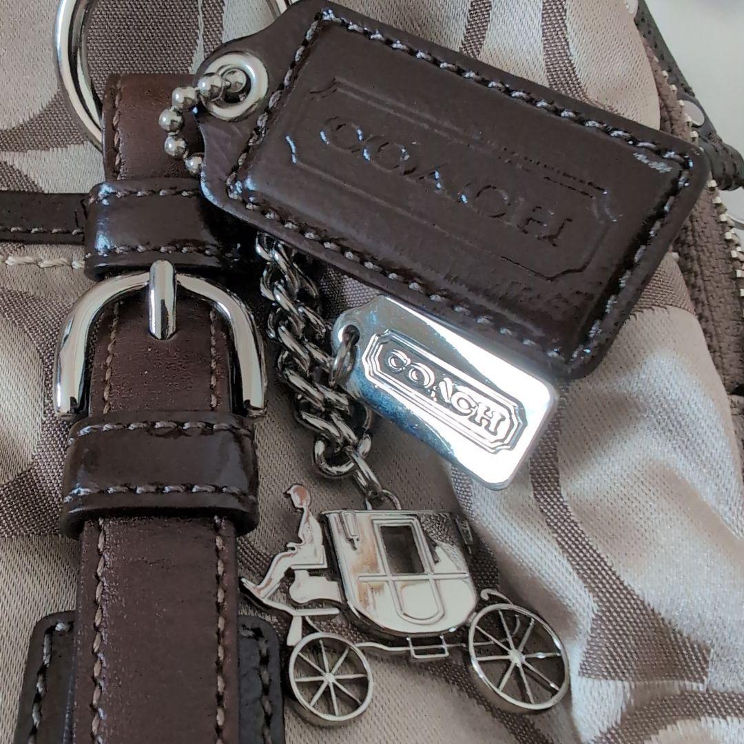 COACH ベージュ ブラウン バッグ