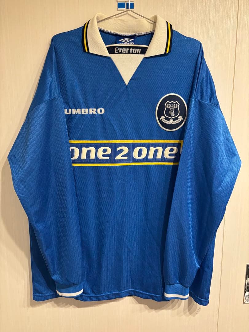 エヴァートン　97-99 ホームユニフォーム　長袖　umbro 90s 青タグ