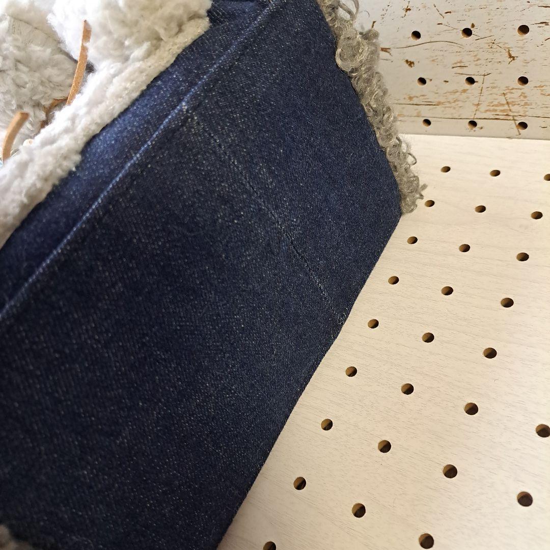 n*o様 コヤンイサムチョン　リトルサンダー　デニムリメイクフリルトートバッグ