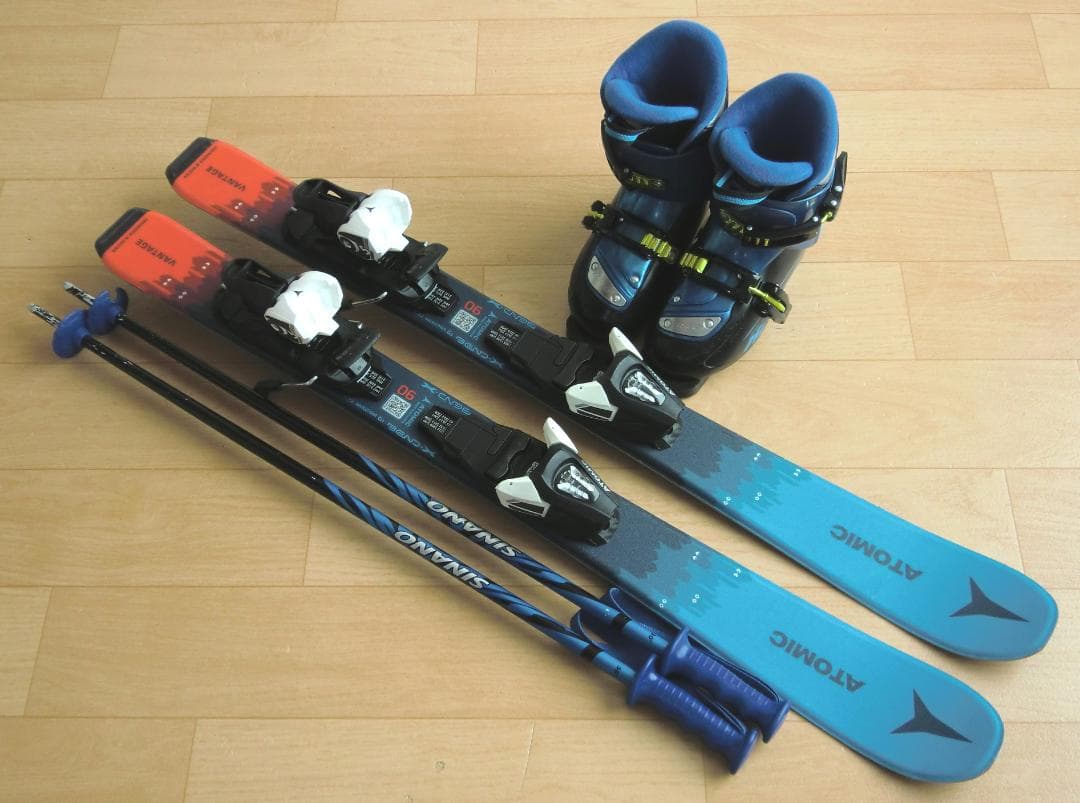 ■■送料無料■ATOMIC■子供用スキーフルセット■板90靴19■WAX済■■