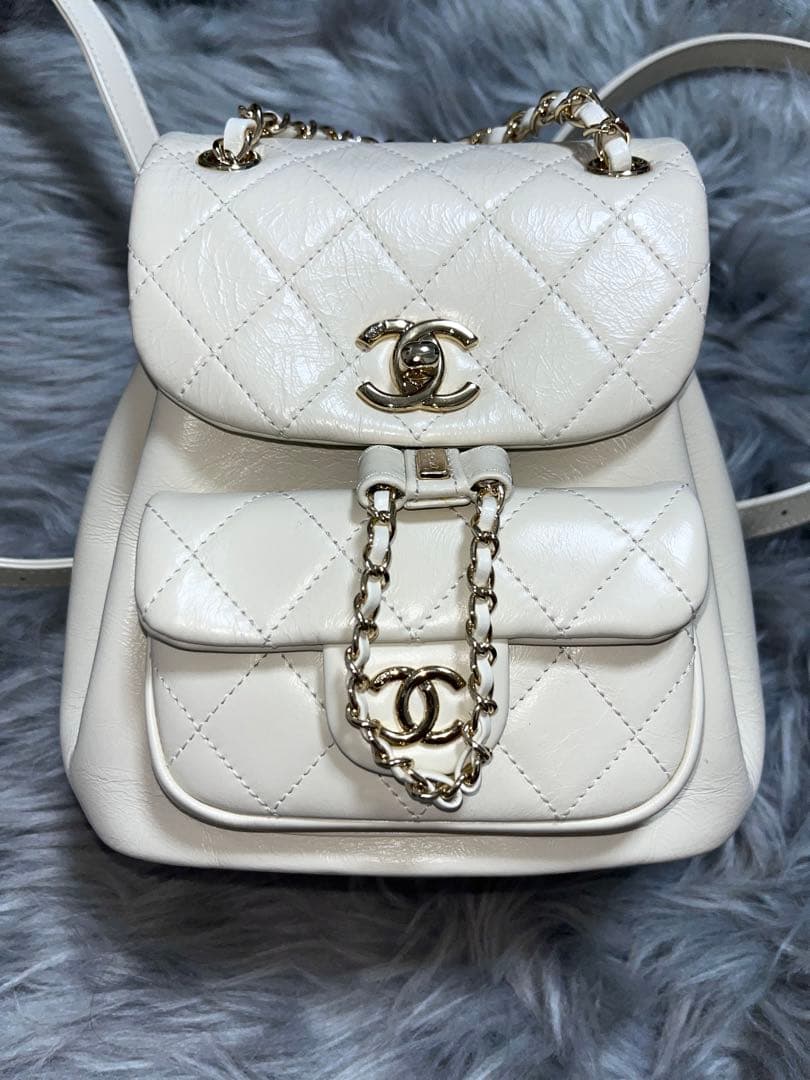 CHANEL バックパック リュック バッグ ホワイト ノベルティ